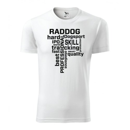 Triko RADDOG se slovy - Barva: Černá, Velikost: M