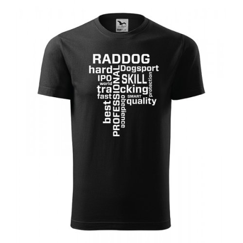 Triko RADDOG se slovy - Barva: Černá, Velikost: M
