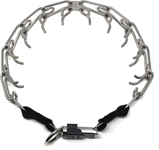 Obojek ostnatý HS nerezový ClickLock, délka 52cm - Barva: Stříbrná